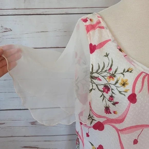 Gold Label Vintage Victoria's Secret‎ Romantic Date Night Sexy Girly Top Medium - Picture 5 of 15